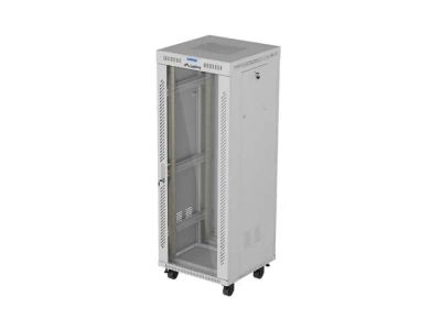 Instalační stojan 19" 32U 600X600 šedé skleněné dveře lcd lanberg (flat pack) V2