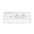 ORNO OR-GM-9039/W-G Zásuvka rohová s USB