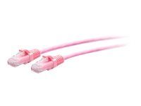 Pink - Patch kabel - RJ-45 (M) do RJ-45 (M) - 2.1 m - 4.8 mm - UTP - CAT 6a - lisovaný, provedení bez hrbolků - růžová