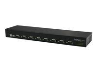 8 Port - COM Port Retention - Rack Mount and Daisy Chainable - FTDI USB to RS232 Hub (ICUSB23208FD) - Sériový adaptér - USB 2.0 - RS-232 x 8 - černá