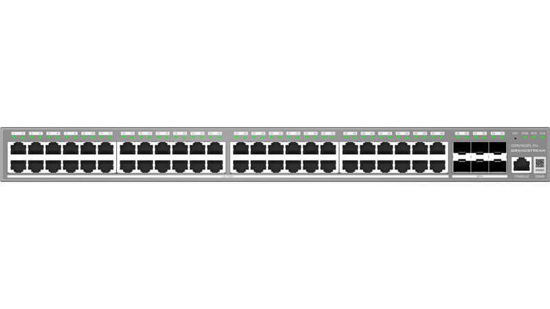 Grandstream GWN7806PL Pro Layer 2++ Managed switch, 48x 1Gb RJ45, PoE, 6x SFP+, stacking