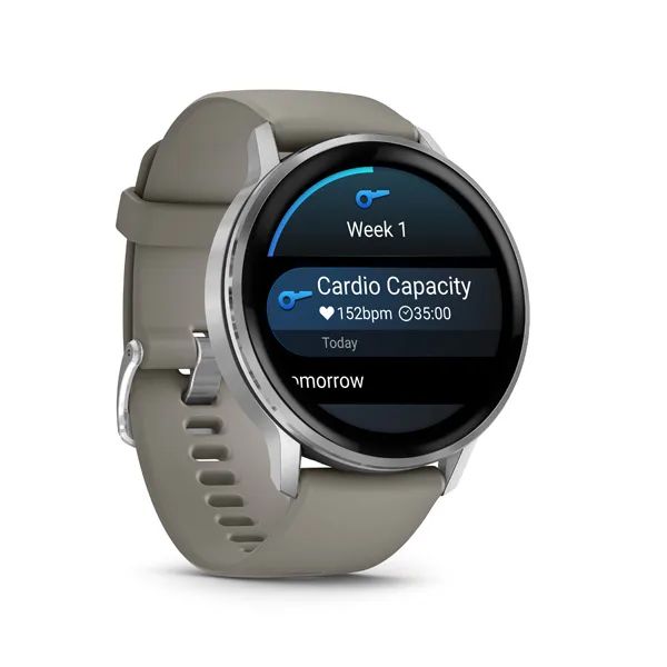 GARMIN VENU 4, Chytré hodinky, Silver + Gray 45