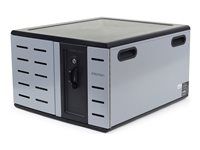 Skříňka - pro 12 tabletů/notebooků - nabíjení - ocel - černá, stříbrná - velikost obrazovky: až do 14"