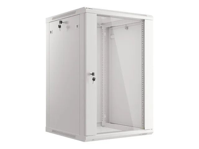Lanberg 19" racková skříň pro montáž na stěnu 18u/600x600 (flat pack) šedá V2