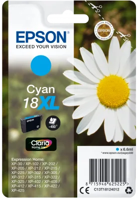 Epson Singlepack Cyan 18XL Claria Home Ink