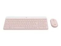 Sada klávesnice a myši - bezdrátový - 2.4 GHz - QWERTY - US mezinárodní - rùžová