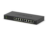 NETGEAR 300 Series GS308LP - Prepínac - základní - nerízený - 8 x 10/100/1000 (PoE+) - desktop, pro pripevnení na zed - PoE+ (60 W)