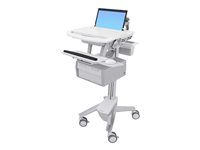 Vozík - otevřená architektura - pro notebook / PC vybavení - uzamykatelný - zdravotní - hliník, pozinkovaná ocel, vysoce kvalitní plast - velikost obrazovky: až do 17,3"