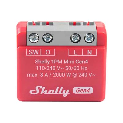 Smart Switch SHELLY 1PM Mini Gen4 WiFi Zigbee Bluetooth Matter
