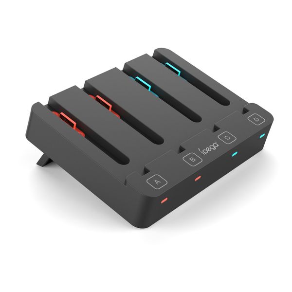iPega SW2081 Nabíjecí Stanice pro JoyCon Ovladače Nintendo Switch 1/2 Black