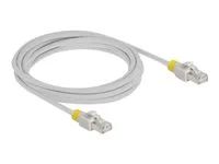 Patch kabel - RJ-45 (M) do RJ-45 (M) - 3 m - 6 mm - S/FTP - CAT 6a - neobsahuje halogen - šedá