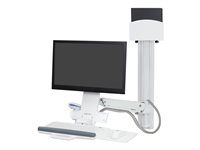 Montážní sada (zásuvka pro klávesnici, nástěnný držák CPU, nastavitelné rameno monitoru) - pro LCD displej / PC vybavení - malý držák CPU - hliník, vysoce kvalitní plast - bílá - velikost obrazovky: až 24"