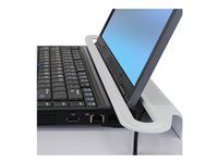 Upevňovací komponent (úchyt) - pro notebook (počítač) - bílá - lze připevnit na vozík