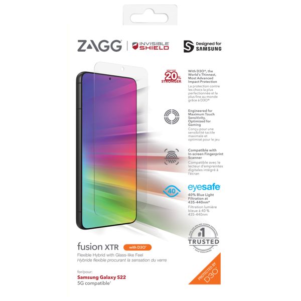 ZAGG Invisible Shield Fusion XTR D3O hybridní sklo SG S22 + 5G