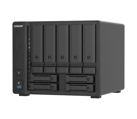 QNAP TS-h966TX-8G (i3 6core, ZFS, 8GB RAM, 5x 3,5'' SATA + 4x 2,5'' U.2, 2x 2,5GbE, 2x Thunderbolt 4)