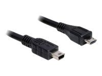 Kabel USB - mini-USB Type B (M) do Micro USB typ B (M) - USB 2.0 - 1 m - černá