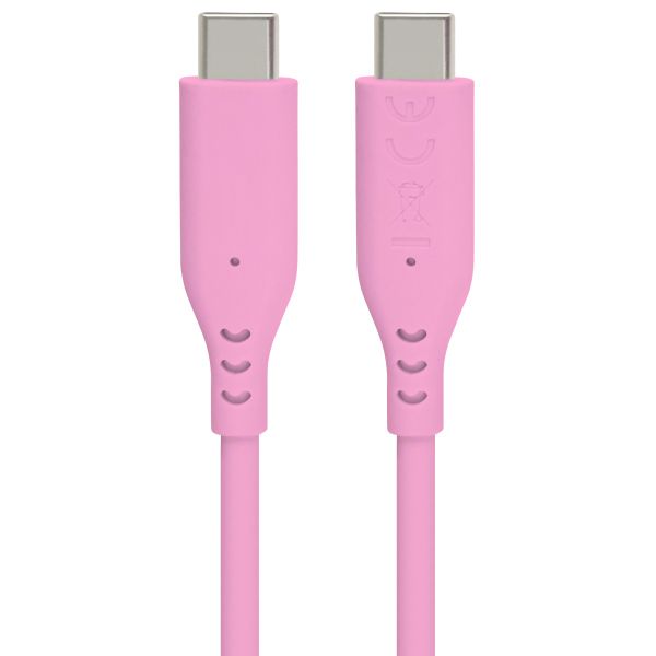 PremiumCord silikonový USB-C 60W, růžový, 1.5m