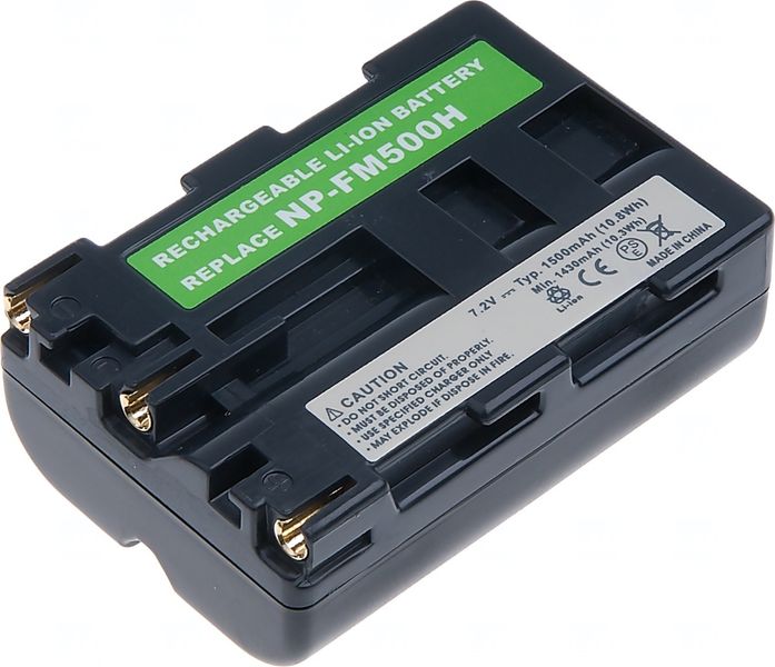 Baterie T6 Power Sony NP-FM500H,  NP-FM55H, 1600mAh, 11.5Wh, šedá