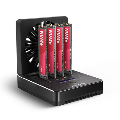 AXAGON ADSA-M2C44, USB4 dokovací stanice pro 4× M.2 NVMe SSD s funkcí klonování