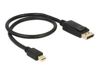 Adaptér DisplayPort - DisplayPort (M) do Mini DisplayPort (M) - 50 cm - černá