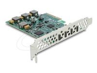 Delock - Sériový adaptér - PCIe 3.0 x4 nízký profil - USB-C x 4