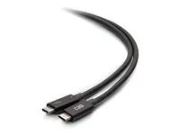 USB C to USB C - 40Gbps - M/M - Kabel Thunderbolt - USB-C (M) do USB-C (M) - USB 3.2 / DisplayPort 2.1 / Thunderbolt 4 - 30 V - 76 cm - USB napájení (100W), podpora 8K60Hz, podpora 4K60Hz (4096 x 2160), podpora Ethernet - černá