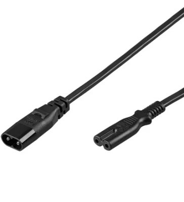 PremiumCord Kabel síťový prodlužovací  IEC 60320 C7>C8 230V 2m