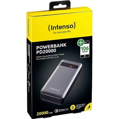 INTENSO PD20000, powerbanka 20000 mAh šedá