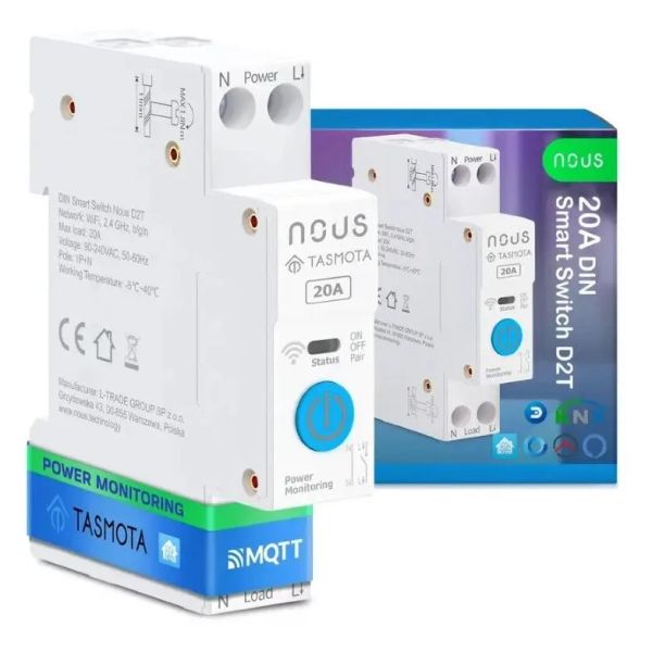 NOUS D2T, Tasmota DIN SMART Switch, spínač