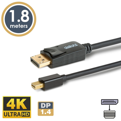 DELIGHT 20336B Mini DisplayPort 1,8 m 4K kabel