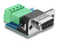 Delock - Sériový adaptér - DB-9 (F) do blok svorkovnice se 4 kolíky - rezistor 120 ohmu