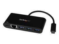 Windows/macOS/Linux (HB30C3AGEPD) - Rozbočovač - 3 x SuperSpeed USB 3.0 + 1 x 10/100/1000 - desktop