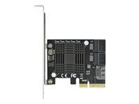 5 port SATA PCI Express x4 Card - Low Pr