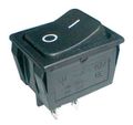 Přepínač kolébkový 2pol./4pin ON-OFF 250V/15A černý