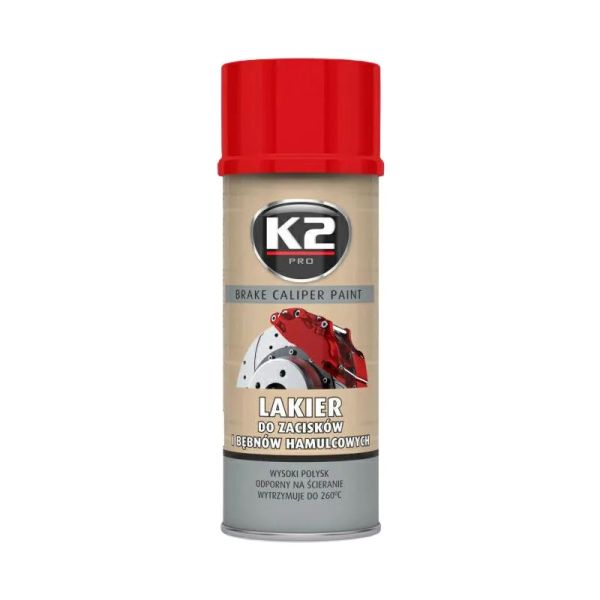 Barva na brzdové třmeny a bubny K2 BRAKE CALIPER PAINT 400ml Červená