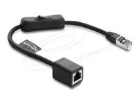 RJ45 Cable plug to jack with switch Cat.