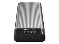 Power banka - USB-C - 27000 mAh - 245 watt - PD 2.0, PD 3.0, QC 2.0, QC 3.0, Apple 2.4A, QC 4.0+ - 4 výstupní konektory (4 x USB-C)