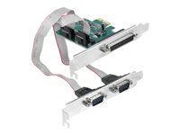 Paralelně-sériový adaptér - PCIe 1.1 nízký profil - paralelní x 1 + sériový x 2