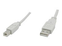 C2G 16.4ft USB to USB B Cable - USB A to USB B - USB 2.0 - White - M/M - Kabel USB - USB (M) do USB typ B (M) - USB 2.0 - 5 m - bílá