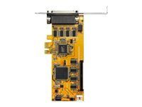Startech 8-Port PCI Express RS232 Serial Adapter Card, PCIe RS232 Serial Card, 16C1050 UART, Low Profile Serial DB9 Controller/Expansion Card, 15kV ESD Protection, Windows/Linux - Full Profile Bracket Incl - Sériový adaptér - PCIe nízký profil - RS-232 x 8 - žlutá - kompatibilní s TAA