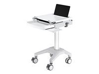 Vozík - pro notebook / klávesnice / myš - zdravotní - bílá - velikost obrazovky: 10"-17"