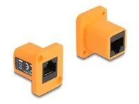 D-Type Module RJ45 jack to jack orange