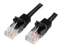 0.5m Black Snagless Cat5e Patch Cable - 45PAT50CMBK