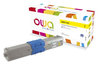 OWA Armor toner kompatibilní s OKI 46471101, 7000st, žlutá/yellow