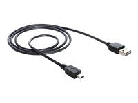 Kabel USB - mini-USB typ B (M) do USB (M) - 1 m - černá