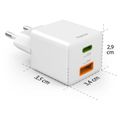 HAMA Rychlonabíječka, USB-C/A PD/QC 20W