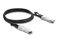 Delock - Kabel 40Gbase pro prímé pripojení - QSFP+ (M) do QSFP+ (M) - 3 m - 4.5 mm - diaxiální - IEEE 802.3ba - pasivní - cerná