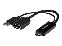 6 in - HDMI 1.4 (Male) to DP 1.2 (Female) Active Monitor Converter (HD2DP) - Kabel adaptéru - HDMI, USB (pouze napájení) s piny (male) do DisplayPort se zdířkami (female) - 25.5 cm - černá - aktivní, podpora 4K30Hz (3840 x 2160) - pro P/N: SV211HDUC, SV221HUC4K
