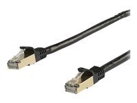Category 6A - 26AWG (6ASPAT10MBK) - Patch kabel - RJ-45 (M) do RJ-45 (M) - 10 m - STP - CAT 6a - lisovaný, provedení bez hrbolků - černá