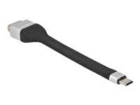Adaptér USB/VGA - USB-C (M) do HD-15 (VGA) (F) - Displayport 1.2/Thunderbolt 3 - 13 cm - plochý - černá